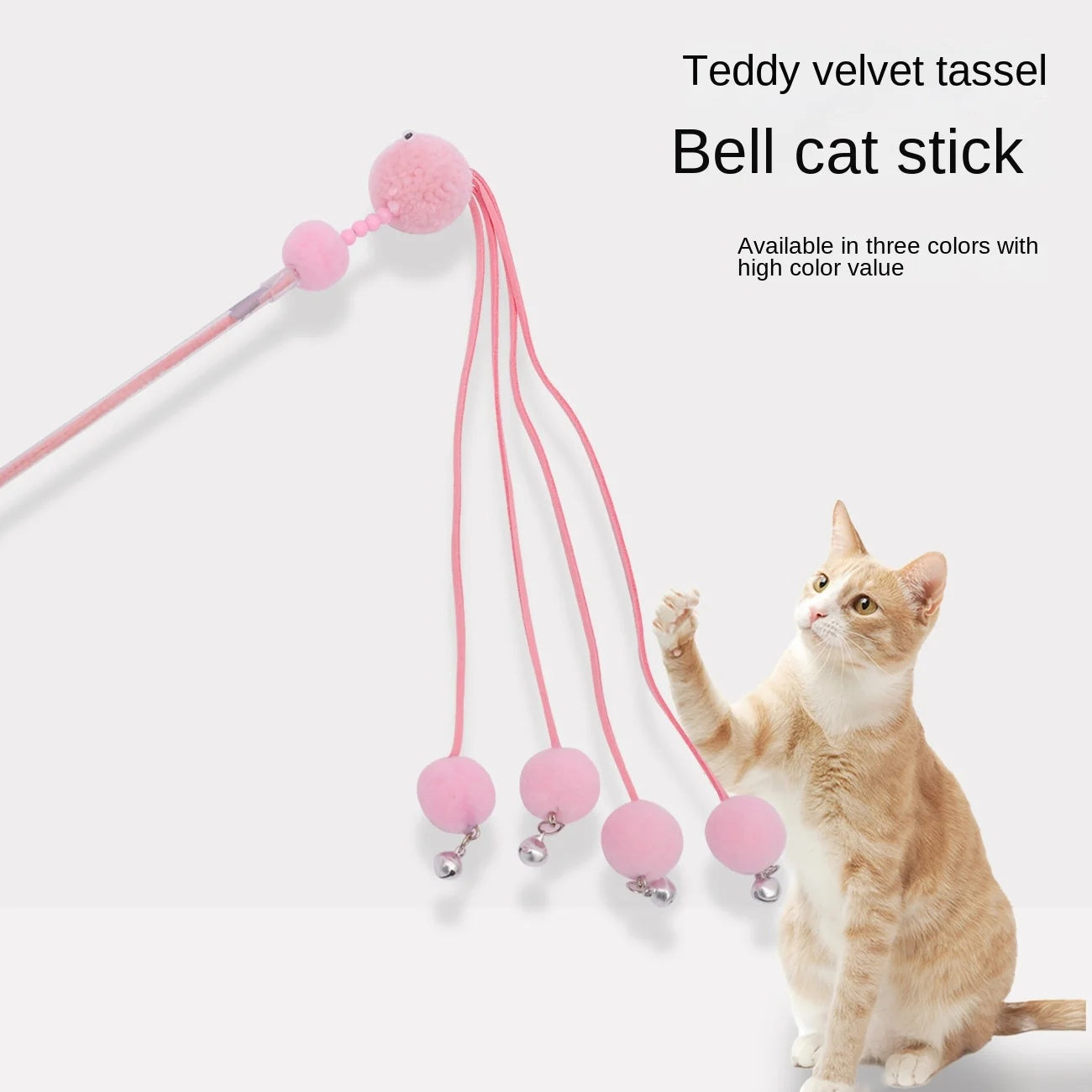 KFX-2356029 Tassel Cat Wand Toy for Playful Feline Fun and Engagement
