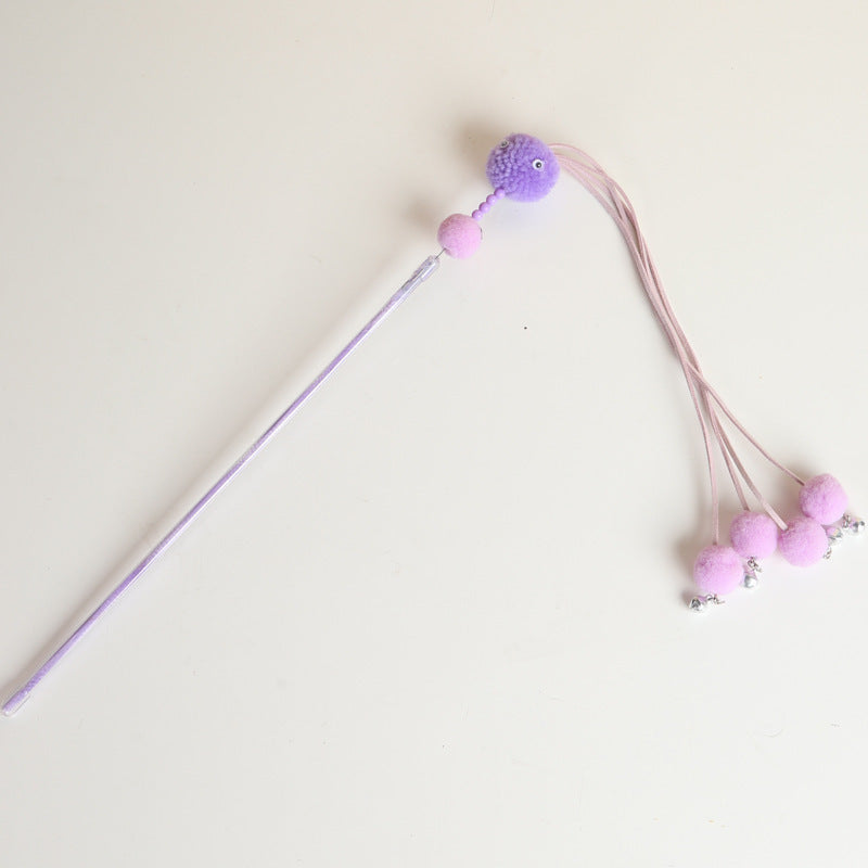KFX-2356029 Tassel Cat Wand Toy for Playful Feline Fun and Engagement