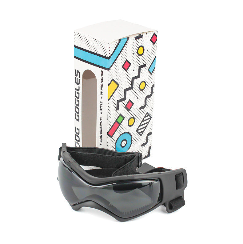KFX-2356157 UV Protective Goggles for Pets - Adjustable Windproof and Sunproof Eyewear in Red, Black, and Pink