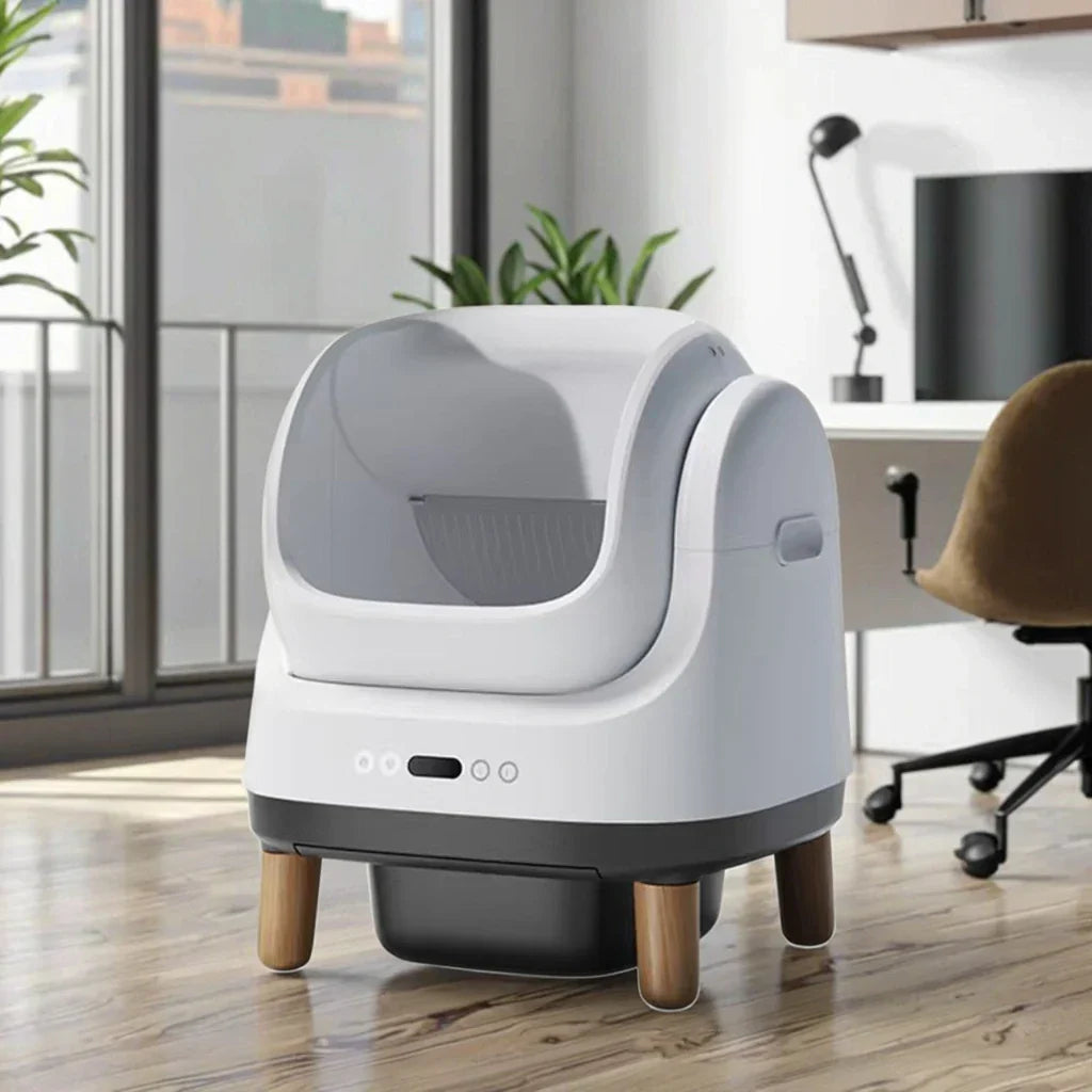 KFX-236371 Automatic Self-Cleaning Cat Litter Box with 60L Capacity and Deodorizing Features