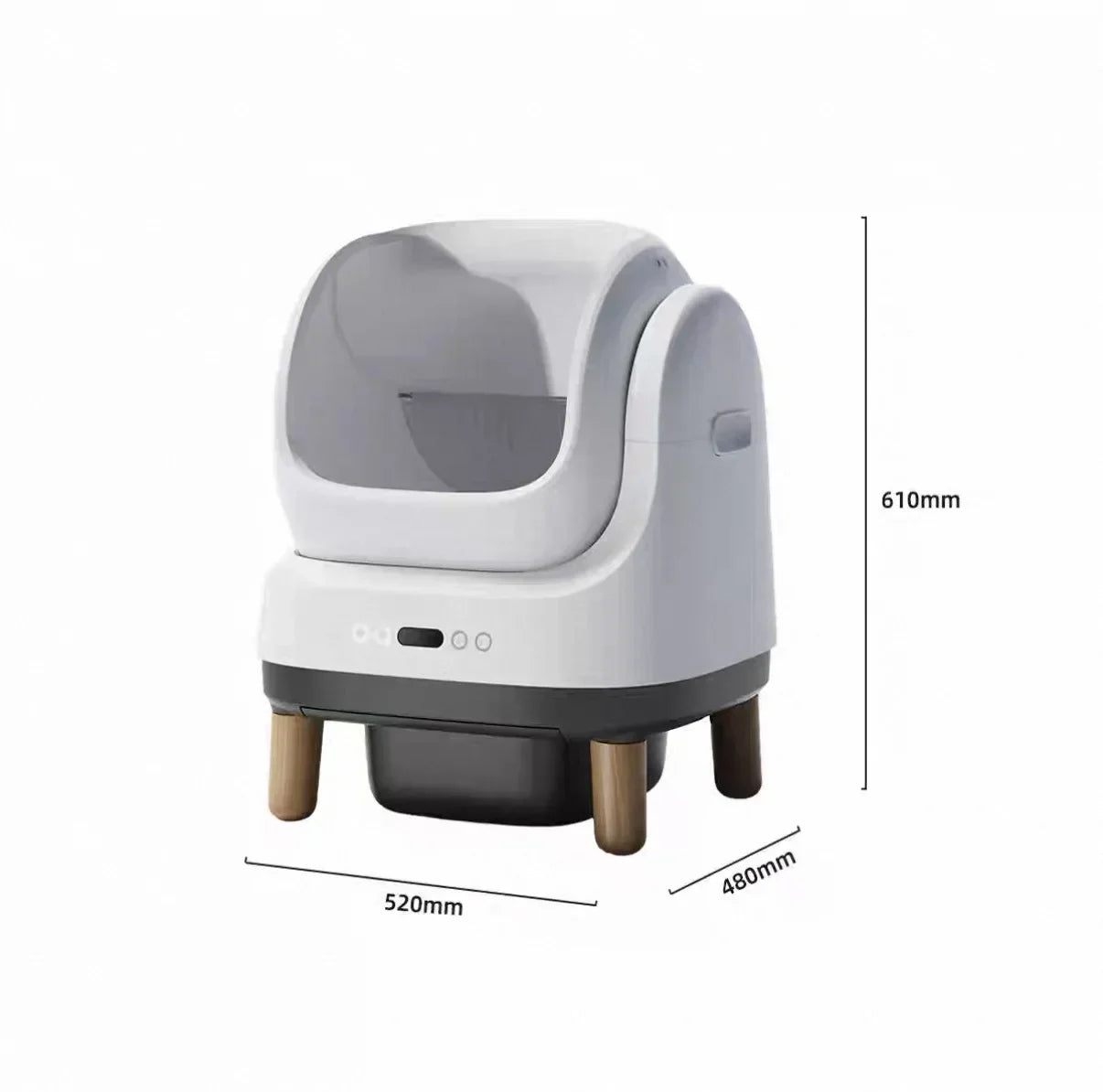 KFX-236371 Automatic Self-Cleaning Cat Litter Box with 60L Capacity and Deodorizing Features