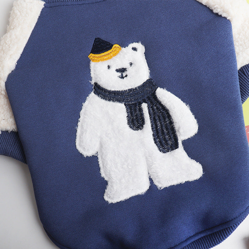 KFX-2364861 Fleece-Lined Thick Winter Dog Coat in Dark Blue for All Sizes