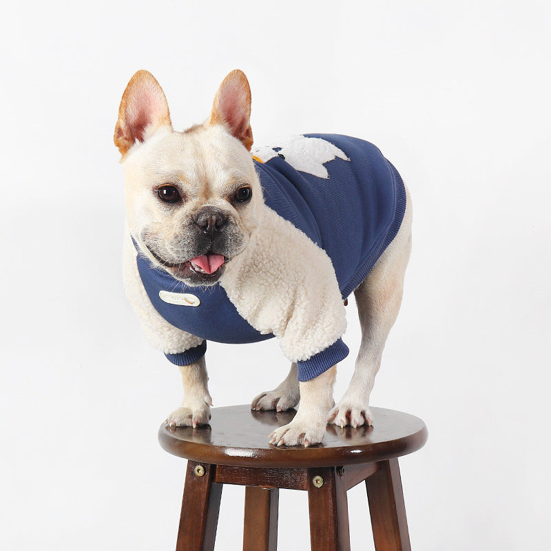 KFX-2364861 Fleece-Lined Thick Winter Dog Coat in Dark Blue for All Sizes