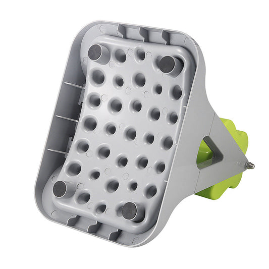 KFX-2365117 Interactive Rotating Food Dispensing Toy for Dogs and Cats - Plastic Leaky Device, Grey & Green