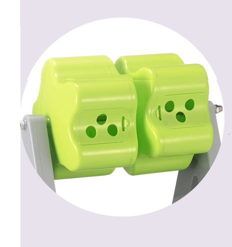 KFX-2365117 Interactive Rotating Food Dispensing Toy for Dogs and Cats - Plastic Leaky Device, Grey & Green