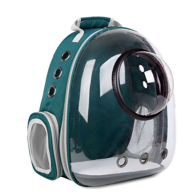 KFX-2366525 Transparent Pet Carrier Backpack with Side Access Door - Breathable Design for Pets Up to 12kg