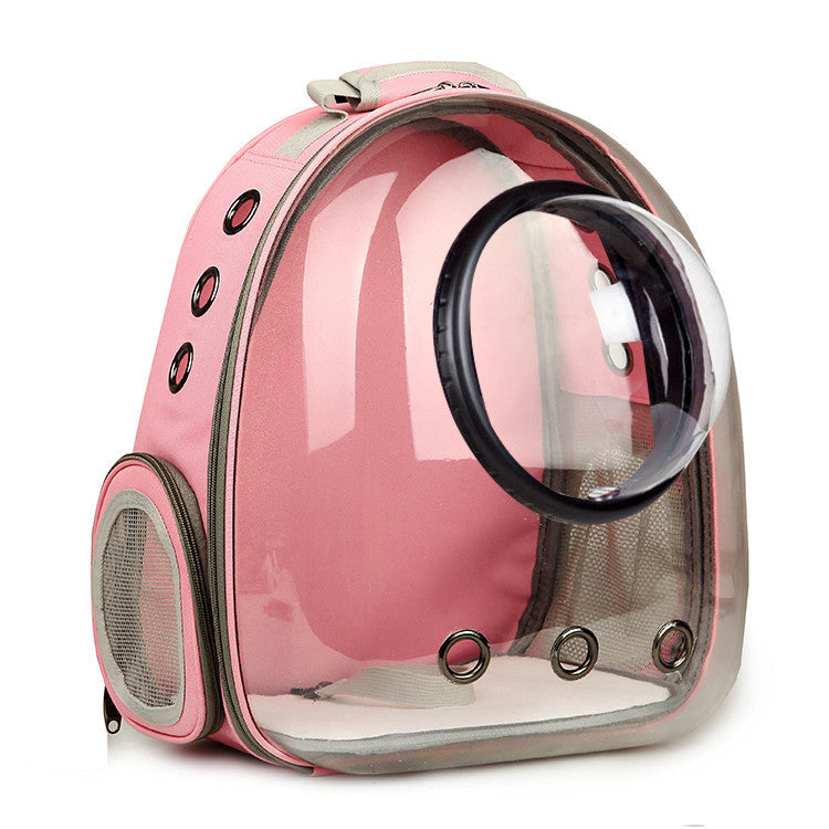 KFX-2366525 Transparent Pet Carrier Backpack with Side Access Door - Breathable Design for Pets Up to 12kg
