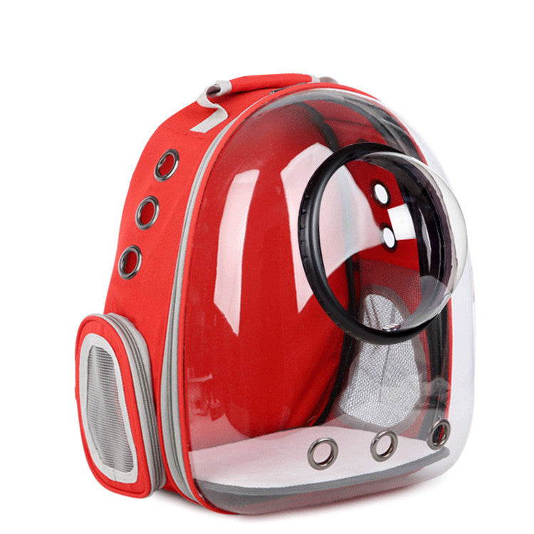 KFX-2366525 Transparent Pet Carrier Backpack with Side Access Door - Breathable Design for Pets Up to 12kg