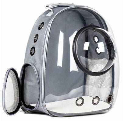 KFX-2366525 Transparent Pet Carrier Backpack with Side Access Door - Breathable Design for Pets Up to 12kg