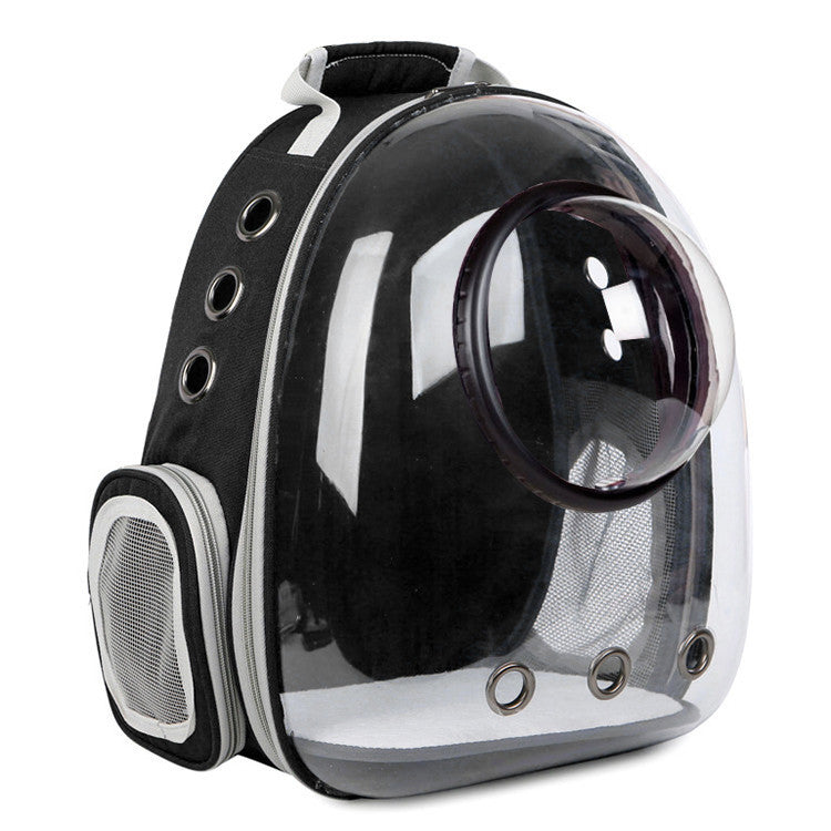 KFX-2366525 Transparent Pet Carrier Backpack with Side Access Door - Breathable Design for Pets Up to 12kg
