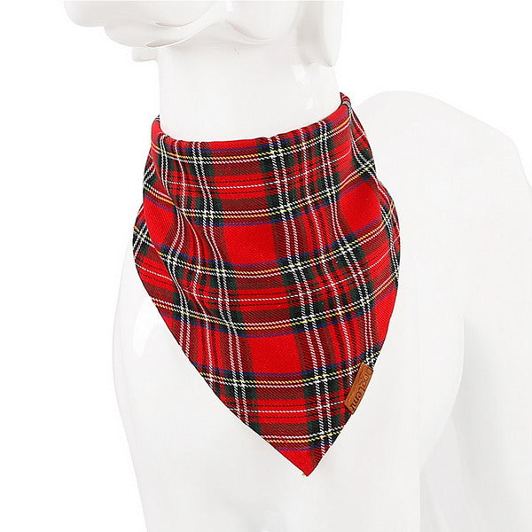 KFX-2367677 Pet Triangle Scarf for Dogs and Cats – Stylish Saliva Towel in 9 Color Options, Cotton/Polyester Blend