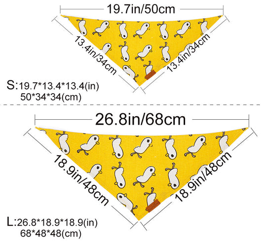 KFX-2367677 Pet Triangle Scarf for Dogs and Cats – Stylish Saliva Towel in 9 Color Options, Cotton/Polyester Blend