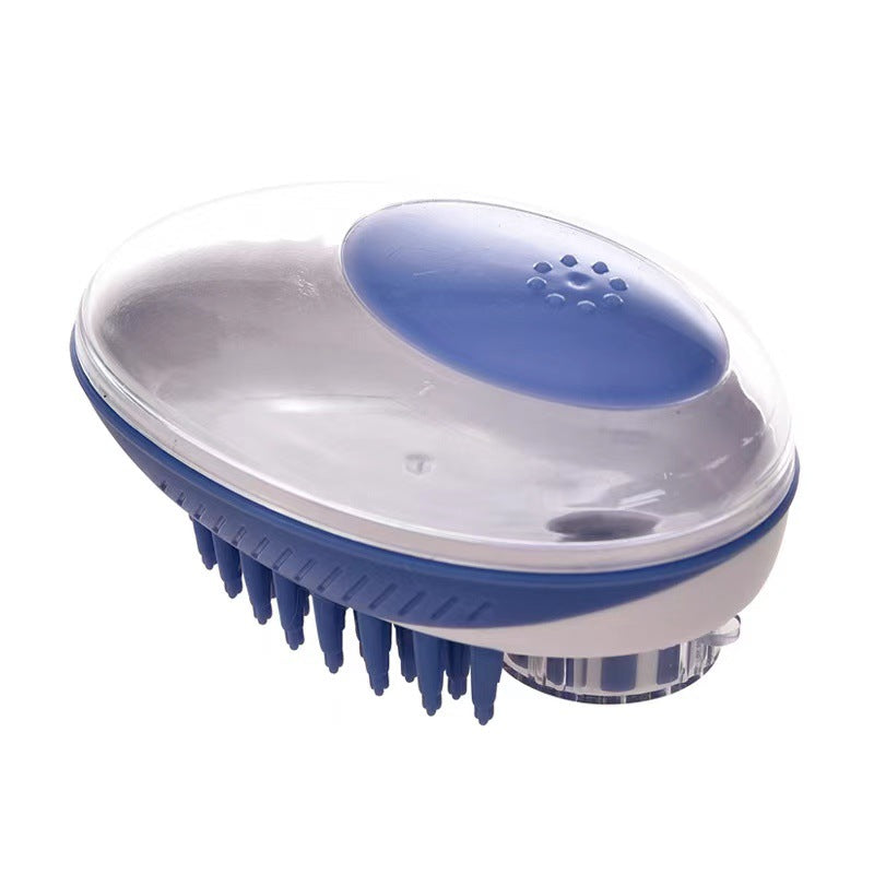 KFX-2371645 Silicone Bath Brush and Massage Comb for Cats and Dogs with Liquid Storage