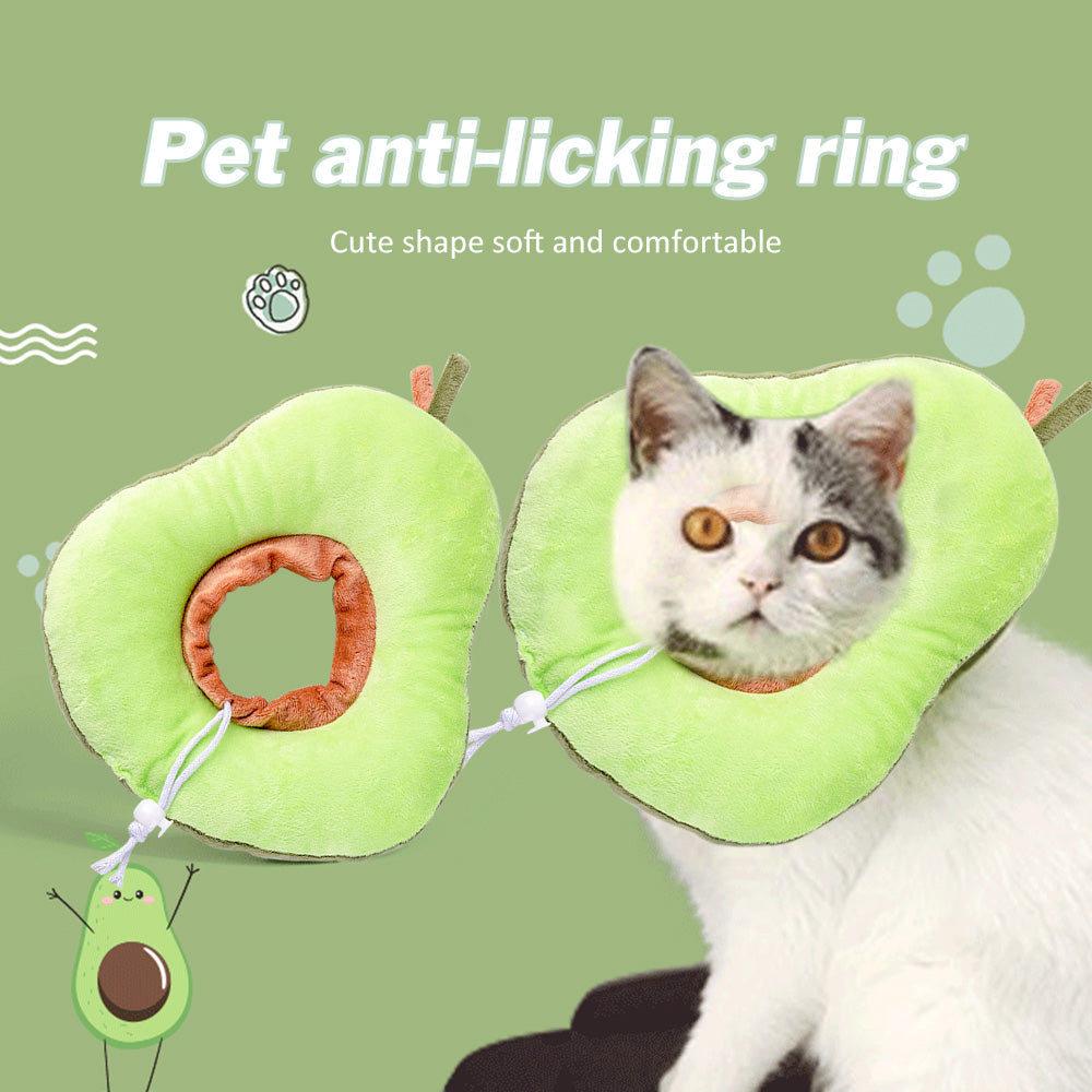 KFX-2372285 Anti-Licking Recovery Collar for Cats - Soft Cotton Headgear for Comfort and Protection