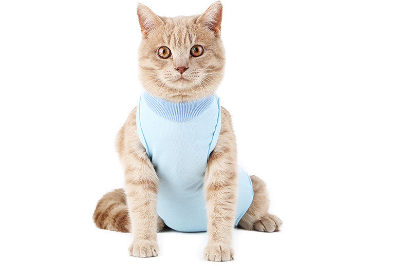 KFX-2374205 Surgical Recovery Clothes for Female Cats - Breathable Weaning Gown in Multiple Colors