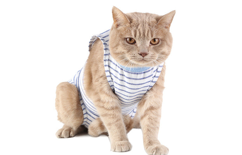 KFX-2374205 Surgical Recovery Clothes for Female Cats - Breathable Weaning Gown in Multiple Colors