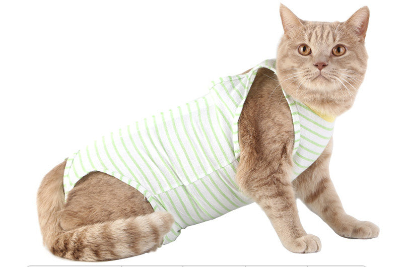 KFX-2374205 Surgical Recovery Clothes for Female Cats - Breathable Weaning Gown in Multiple Colors