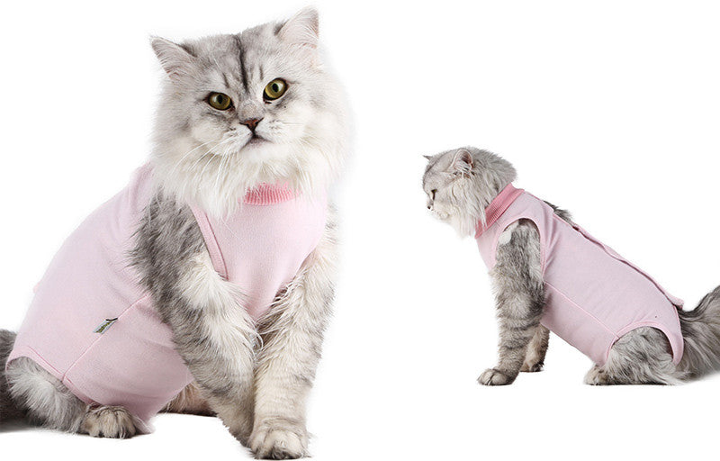KFX-2374205 Surgical Recovery Clothes for Female Cats - Breathable Weaning Gown in Multiple Colors