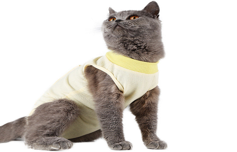 KFX-2374205 Surgical Recovery Clothes for Female Cats - Breathable Weaning Gown in Multiple Colors