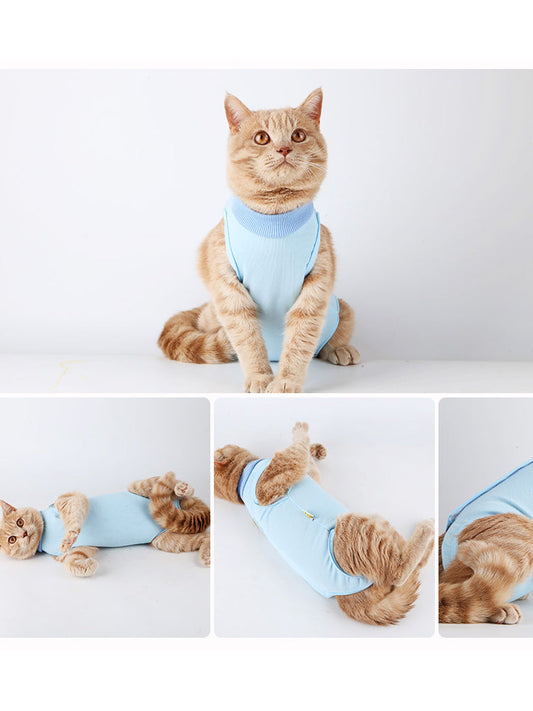 KFX-2374205 Surgical Recovery Clothes for Female Cats - Breathable Weaning Gown in Multiple Colors