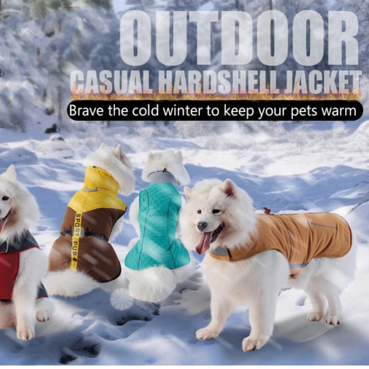 KFX-2375485 Water and Wind Resistant Velcro Jacket for Medium to Large Dogs in Multiple Colors and Sizes