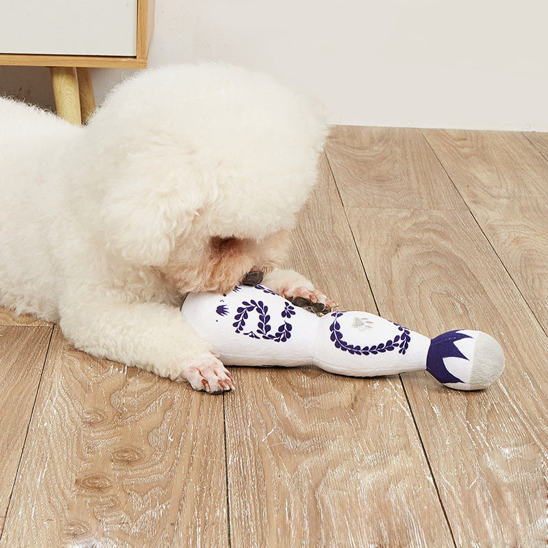 KFX-2379069 Tequila Bottle Plush Dog Toy with Squeaker - Fun and Soft for All Dog Sizes