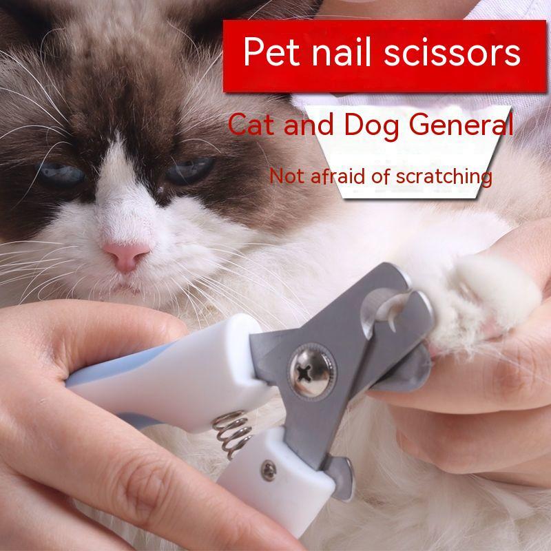 KFX-2379581 Curved Handle Pet Nail Scissors for Dogs and Cats, Available in Small and Large Sizes