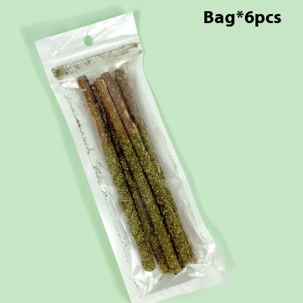 KFX-2382397 Cat Molar Rods for Healthy Chewing – Pack of 6 Mint-flavored Toys