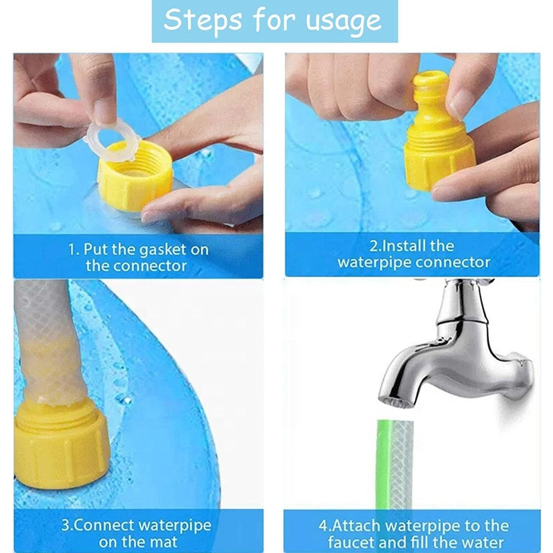 KFX-2383037 Outdoor Dog Splash Pad and Swimming Mat with Anti-Slip Surface