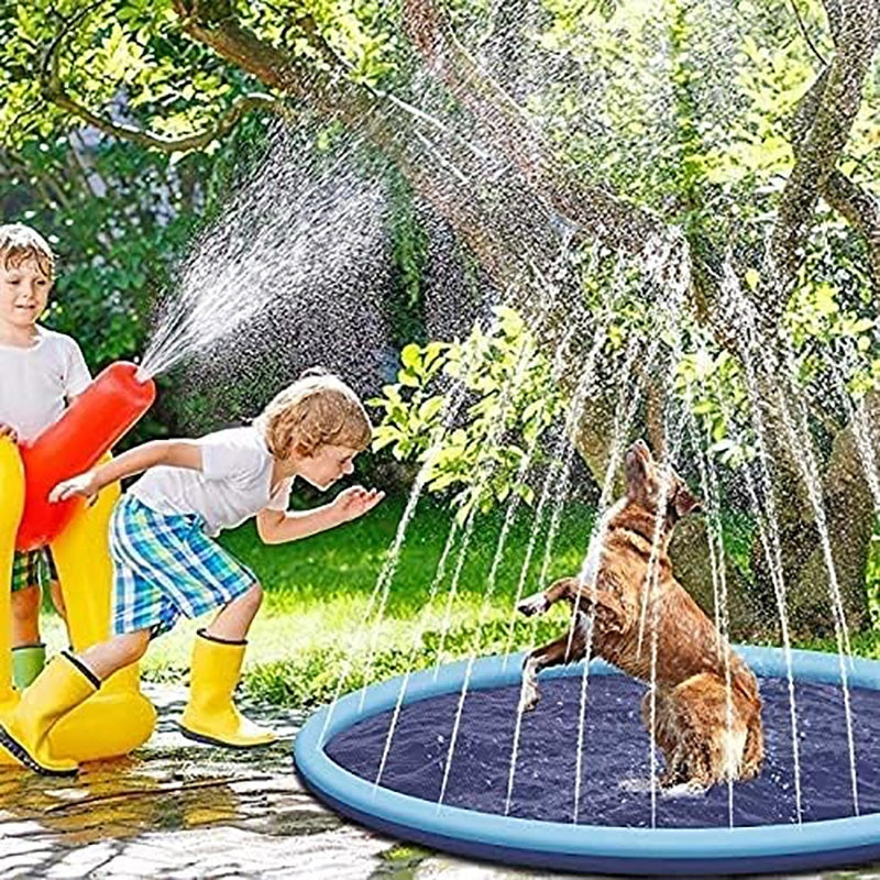 KFX-2383037 Outdoor Dog Splash Pad and Swimming Mat with Anti-Slip Surface