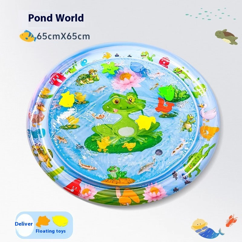 KFX-2388157 Cooling Pet Water Bed Cushion for Dogs and Cats - Inflatable Ice Pad with Fun Underwater Designs - 65cm and 100cm Sizes Available
