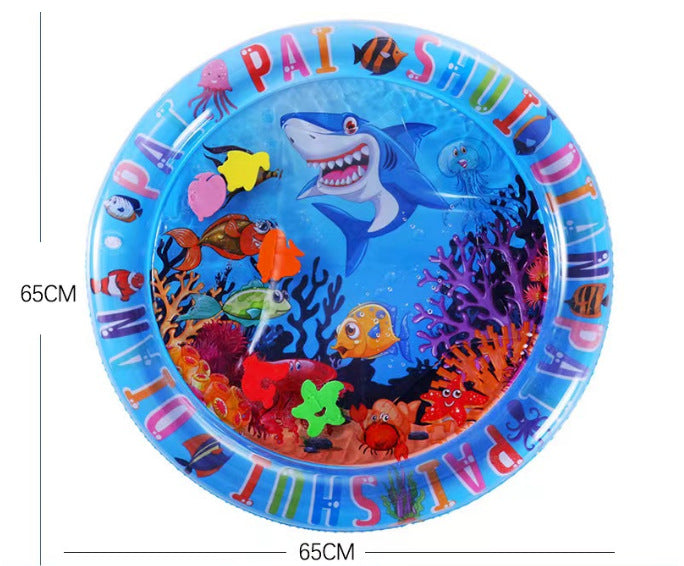 KFX-2388157 Cooling Pet Water Bed Cushion for Dogs and Cats - Inflatable Ice Pad with Fun Underwater Designs - 65cm and 100cm Sizes Available