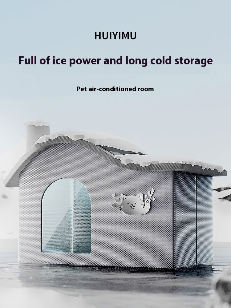 KFX-2391357 Pet Air-Conditioned Room for Cats and Dogs - Includes Ice Bags and Mesh Accessories