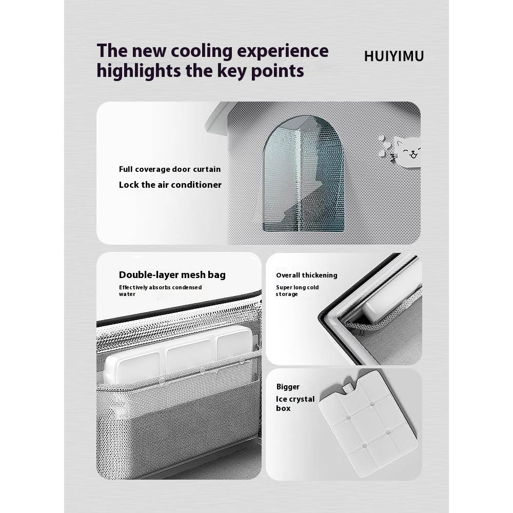 KFX-2391357 Pet Air-Conditioned Room for Cats and Dogs - Includes Ice Bags and Mesh Accessories