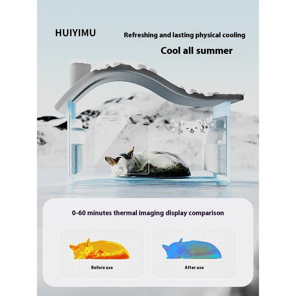 KFX-2391357 Pet Air-Conditioned Room for Cats and Dogs - Includes Ice Bags and Mesh Accessories