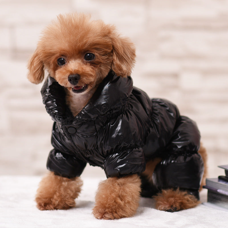 KFX-2391485 Warm Cotton Dog Clothing for Pets - Available in Red, Blue, Black, Earth Gold, and Silver