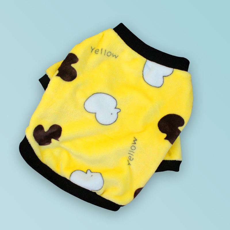 KFX-2393917 Cozy Coral Fleece Dog Pajamas for Winter - Multiple Sizes Available