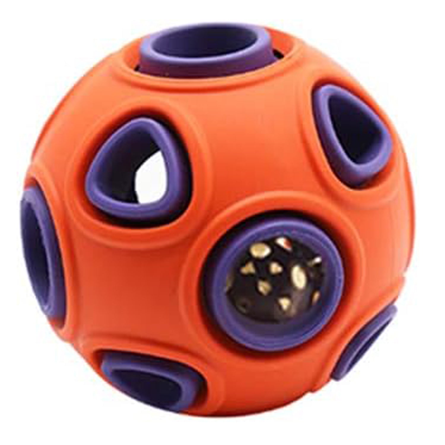 KFX-2394557 Interactive Dog Ball Toy with Ring Bell and Squeak for Pet Exercise and IQ Development