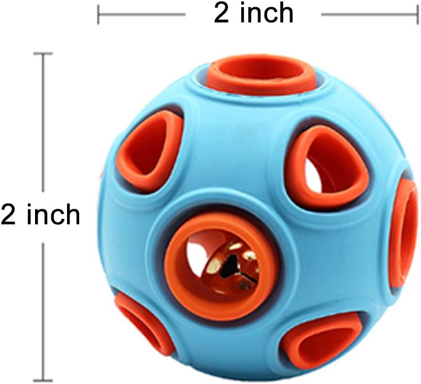 KFX-2394557 Interactive Dog Ball Toy with Ring Bell and Squeak for Pet Exercise and IQ Development