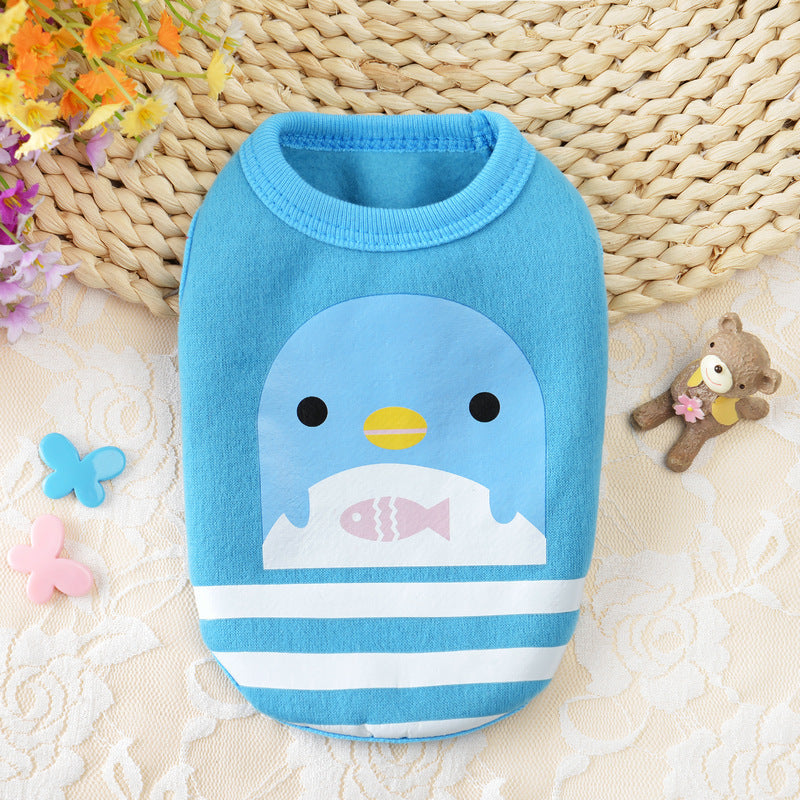 KFX-2395453 Fleece Cartoon Milk Vest for Dogs and Cats - Autumn and Winter Wear