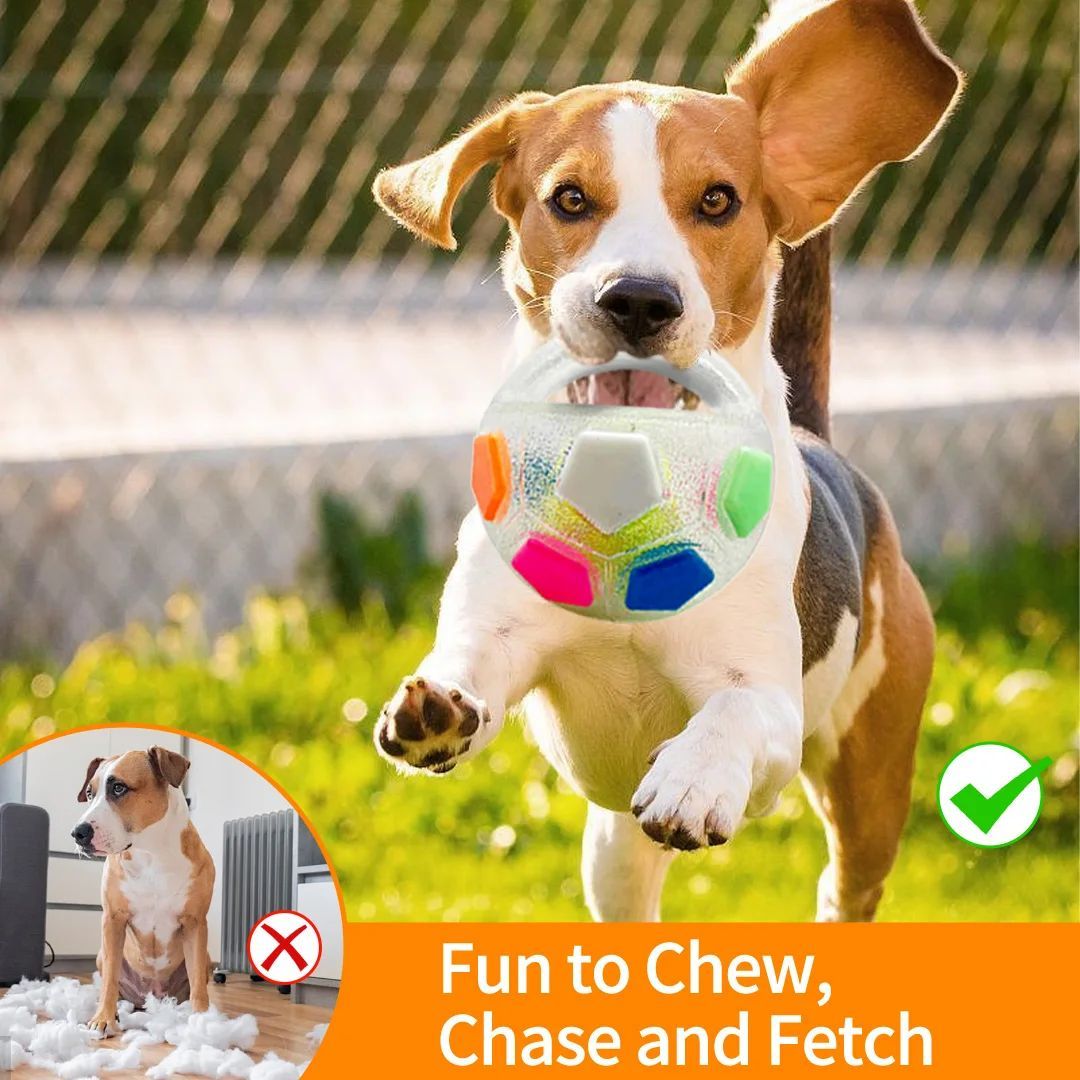 KFX-2395709 Durable Football Tennis Ball Shaped Dog Toy for Outdoor Training and Teething Relief