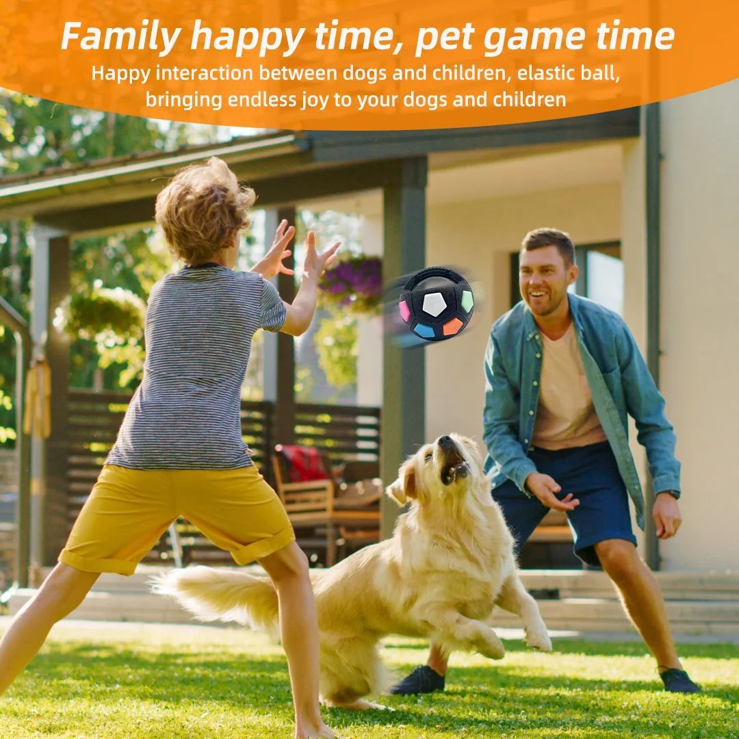 KFX-2395709 Durable Football Tennis Ball Shaped Dog Toy for Outdoor Training and Teething Relief