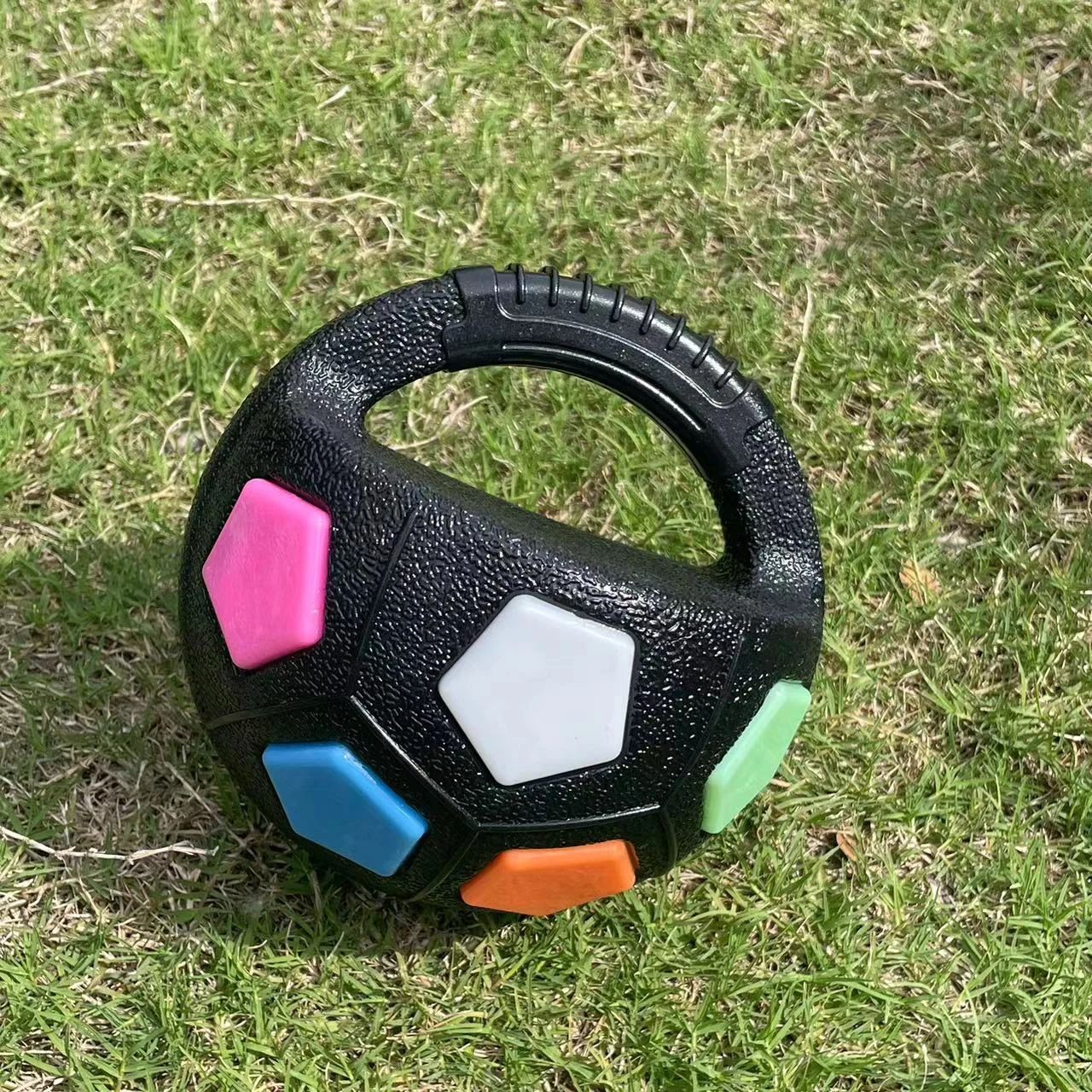 KFX-2395709 Durable Football Tennis Ball Shaped Dog Toy for Outdoor Training and Teething Relief