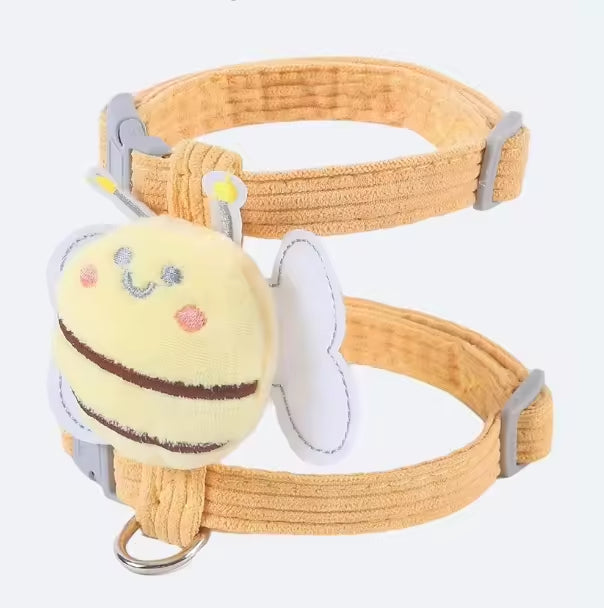 KFX-2396861 Adjustable Pet Harness Vest with Wing Decoration for Cats and Small Dogs, Comfortable and Durable Polyester Design