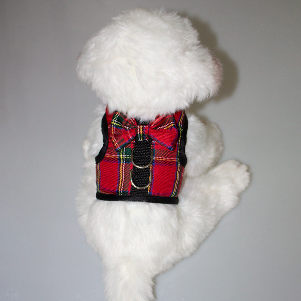 KFX-2397629 Plaid Dog Vest - Breathable Velcro Design for Small to Large Breeds