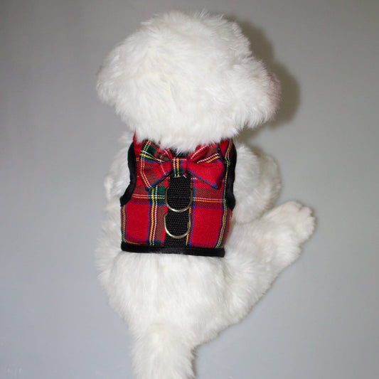 KFX-2397629 Plaid Dog Vest - Breathable Velcro Design for Small to Large Breeds