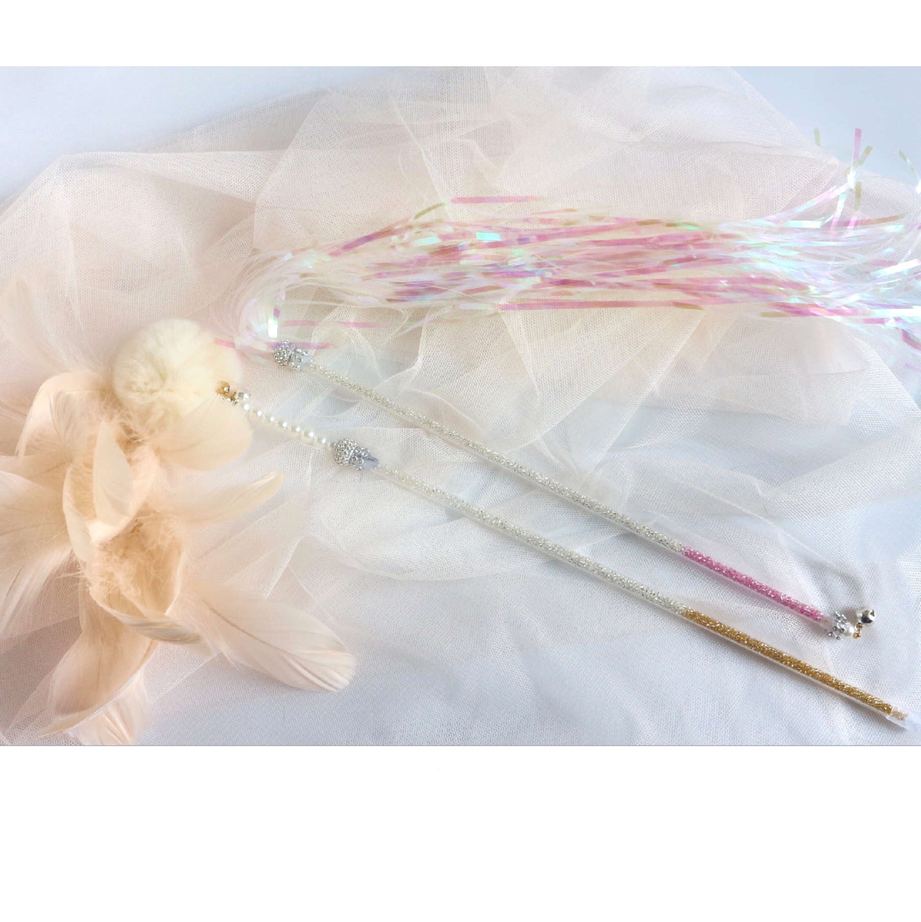 KFX-2397885 Colorful Feather Cat Stick with Hanging Balls for Interactive Play