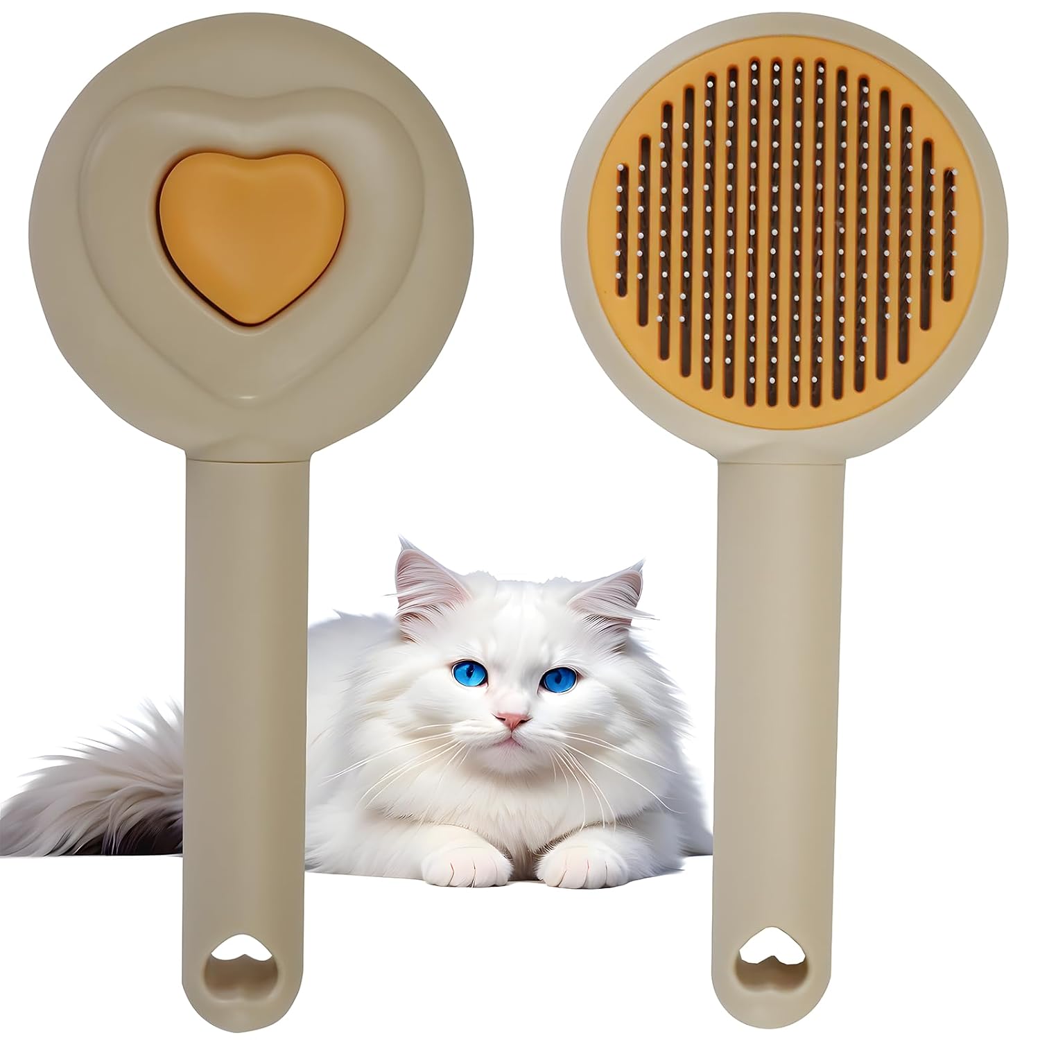 KFX-2400317 Pet Hair Removal Comb for Cats and Dogs with One-Click Release Feature
