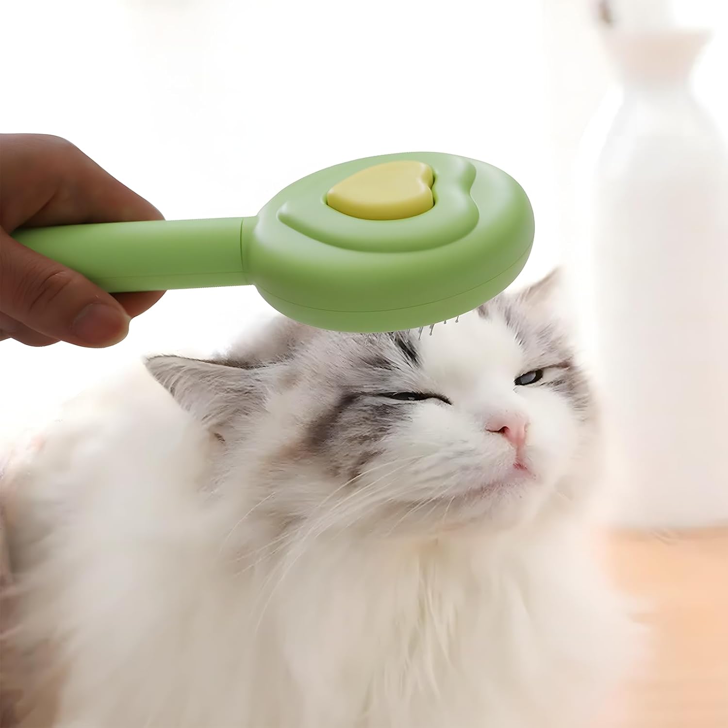 KFX-2400317 Pet Hair Removal Comb for Cats and Dogs with One-Click Release Feature