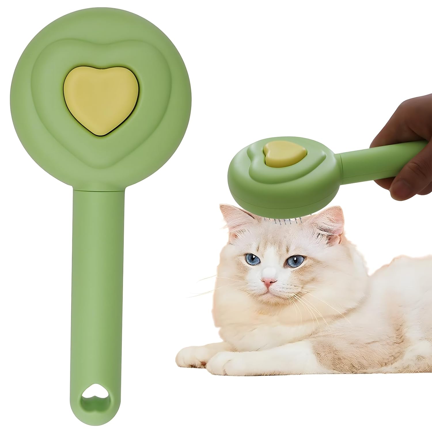 KFX-2400317 Pet Hair Removal Comb for Cats and Dogs with One-Click Release Feature